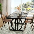 thumbnail image 2 of Tribesigns Dining Table Seats 4-6, 63 in. Kitchen Table Dinner Table with Heavy Duty Metal Frame, Large Executive Desk Computer Desk for Home Office, 2 of 7