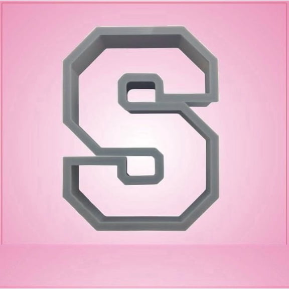 Varsity Letter S Cookie Cutter 2 Inch (Plastic)