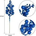 thumbnail image 2 of 16pcs Christmas Glitter Berries Stems, 7.8" Artificial Christmas Picks for Christmas Tree Ornaments, DIY Xmas Wreath, Crafts, Holiday and Home Decor (Red), 2 of 5