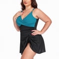 thumbnail image 7 of mgoYE Women Swimsuits Tummy Control One Piece Swimdress Swimsuits for Women Tummy Control Swim Dresses Skirt Bathing Suit(Blue,L), 7 of 7