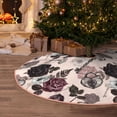 thumbnail image 5 of Rateoe Retro Red Black Roses Pattern Christmas Tree Skirt with Ties , Christmas Tree Decorations, Farmhouse Christmas Decor Xmas Holiday Decorations-48", 5 of 6