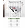thumbnail image 6 of No Hook Shower Curtain with Snap-in Liner, Farmhouse Cow Waterproof Fabric Bathroom Curtains, Watercolor Animal Botanical Flowers Bath Curtains & Mesh Top Window Standard 72''x72'', 6 of 6