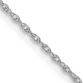 thumbnail image 2 of 10k White Gold Carded Rhodium-plated 0.70mm Rope Chain, 2 of 5