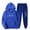 Blue, variant on Moxiu Soft 2 Piece Women Jogger Hoodie Sets 2025 - Baggy Heart Print Track Suits Sweatsuits Set with Pockets Navy,XXL
