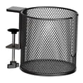 thumbnail image 2 of Portavasos de escritorio de metal profesional anticaída para mesa, portabotellas de agua y bebidas con clip de abrazadera, 2 of 8