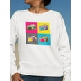 thumbnail image 2 of Pop Art Vintage Cameras Sweatshirt Women -Image by Shutterstock, Female 3X-Large, 2 of 4
