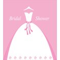 thumbnail image 3 of Bridal Shower Duvet Cover Set, Celebration Bride Party Wedding Dress with Shadow Backdrop Image, Decorative 3 Piece Bedding Set with 2 Pillow Shams, King Size, Pale Pink and White, by Ambesonne, 3 of 3