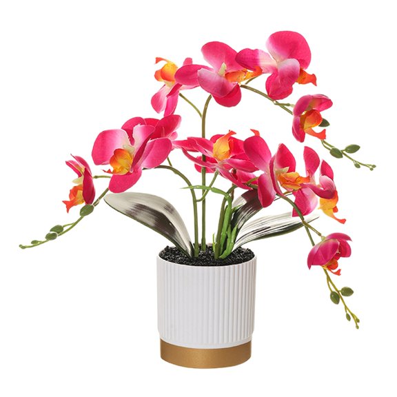 1Pc Butterfly Orchid Artificial Flowers Bonsai Orchid Phalaenopsis Flower Pot Fake Plants Home Wedding Decoration Arrangements