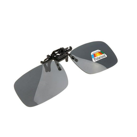 Clip rectangular de lentes espejadas polarizadas Yuyangstore adecuado para el día y la noche Gris 13 x
