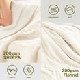 thumbnail image 3 of Heat Blanket \uDx\uD Throw Soft Flannel & Sherpa Reversible Electric Blanket with Heat Settings Timer Setting and Hours Auto-Shut Off, 3 of 7