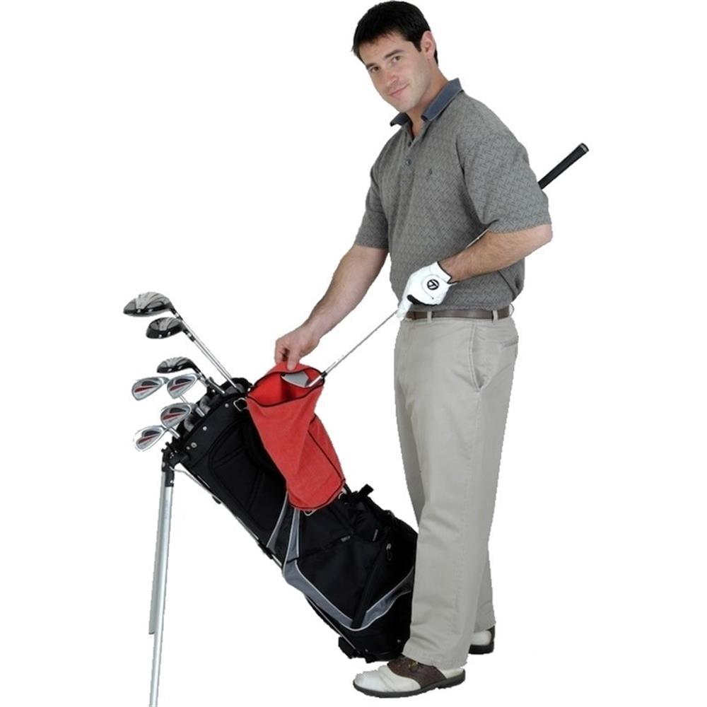 Bowery Hill Premium Microfiber Spotless Swing Golf Towel in Black