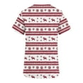 thumbnail image 4 of Wowcloth Woman's Short Sleeve V-Neck Scrubs Top with Christmas Print and Pocket for Healthcare Work and Daily Use, 4 of 7