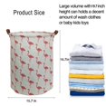 thumbnail image 2 of Howarmer Laundry Basket with Strong Handles - Waterproof Dirty Clothes Laundry Basket, Collapsible & Convenient Home Organizer Containers for s s, Clothing ( Pink Flamingo ), 2 of 8