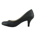 thumbnail image 3 of City Classified Comfort Women Classic High Heel Pumps Closed Round Toe CARLOS Black PU 6, 3 of 3