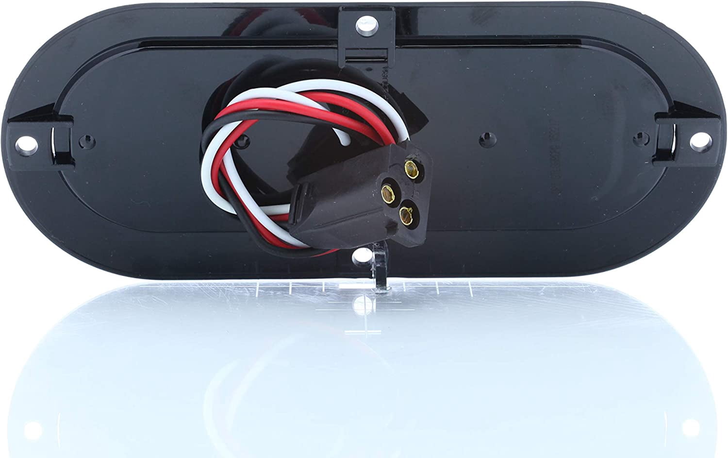 STL88RCPGP Clear Lens with Red Diodes 6" Oval Sealed LED Light for Surface Mount