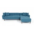 thumbnail image 4 of LASE Muebles Sala Esquinera En L Sofá Cama Reclinable 3 En 1 • California Onix, 4 of 8