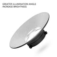 thumbnail image 2 of Aluminum Alloy Light Diffuser Dish Reflector For Camera Flash Provides 120Degree Wide Angle Illumination Improves Light, 2 of 10