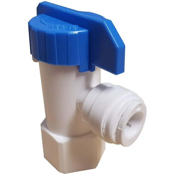 Metpure 1/4" Quick Connect Tank Ball Valve With Gaskets For Water Purification Systems And Reverse Osmosis System Pressurized Water Storage Tank (1/4" Female NPT X 1/4" Quick Connect)