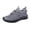 Gray, variant on Men Breathable Mesh Quick Lace Sneakers Wide Fit Lightweight Outdoor Walking Trainers Hollow Non Slip Casual Footwear