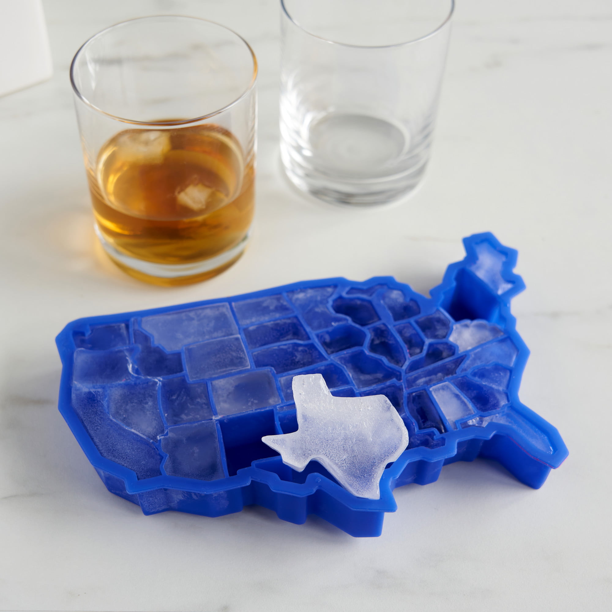 Silicone Ice Cube Tray Gelatin Mold USA Map True Zoo Barware
