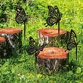 thumbnail image 6 of 4PCS Butterfly Garden Decor Butterfly Metal Outdoor Plaque Ornament Black Silhouette Outdoor Decor Metal Courtyard Lawn Patio Yard Decorative Art Gifts Colorful, 6 of 9