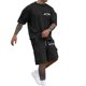 thumbnail image 1 of Playeras Cuello V Para Hombre, Conjunto De Dos Piezas De Camiseta Y Pantalones Cortos De Manga Corta Con Estampado Masculino, Camisa Estampada Y Pantalón Corto., 1 of 8