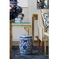 thumbnail image 5 of Blue and White Asian Style Stool Indoor Outdoor Multi Purpose Versatile Design Sturdy Glazed Porcelain Finish 11" x 11" x 16", 5 of 8