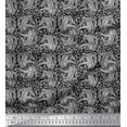 thumbnail image 1 of Soimoi Satin Silk Fabric Floral & Paisley Block Decor Fabric Printed Yard 42 Inch Wide, 1 of 3