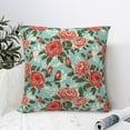 thumbnail image 6 of Rateoe Rose Flowers Pattern Throw Pillow Cover Premium Pillow Stuffer Sham Square for Decorative Cushion Bed Couch Sofa(Pillow insert not included), 6 of 8