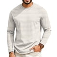 thumbnail image 2 of JoveMarine Mens T-Shirts Long Sleeve Raglan - Round Neck Casual Everyday Wear, Shirts for Men Classic Baseball Tee, Long Sleeve Shirts for Men for Casual,Light Brown L, 2 of 4