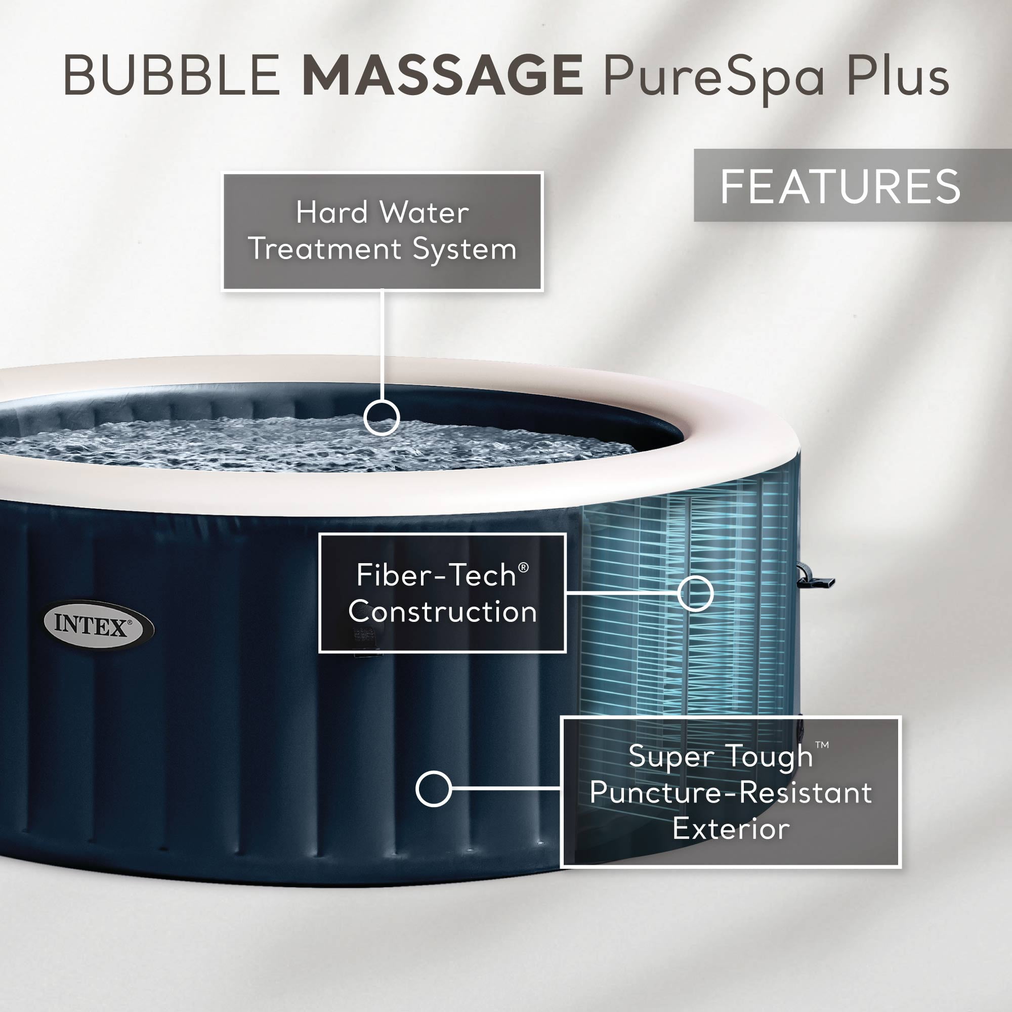 Intex Inflatable Hot Tub Bubble Jet Spa & Rechargeable Pool Vacuum Cleaner