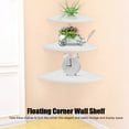 thumbnail image 1 of Qiilu Corner Wall Shelf,Corner Shelf,3Pcs Floating Corner Shelf Wall-Mounted Storage Rack Bookshelves Home Furniture Office Decor, 1 of 11