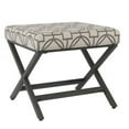 thumbnail image 3 of HomePop Decorative Square Ottoman with Metal Base, Multiple Colors, 3 of 6