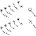 thumbnail image 1 of shiyou-10Pcs 16G/18G Spike Eyebrow Piercing Jewelry, Internal Thread Curved Barbell Vertical Labret Lip Rings, Spike Tragus Helix Earrings Rook Nose Bridge Rings, 1 of 4
