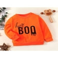 thumbnail image 3 of Bébé Garçons Filles Halloween Romper/sweat-Shirt Casual Manches Longues Col Rond Lettres Print Combinaison Combinaison/pullover Haut Sweat-Shirt Orange 4-5 Ans, 3 of 7