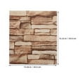 thumbnail image 3 of WEUVEB 10Pcs Stick on Wall Tiles for Bathroom and Kitchen Decorative Light Brown 3D Effect Panels, 3 of 8