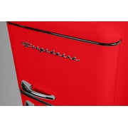 Frigidaire 7.5 Cu. ft. Retro Refrigerator, Apartment Size Top Mount Fridge with Chrome Handles, Red EFR756