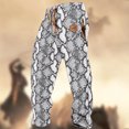 thumbnail image 2 of WEAIXIMIUNG Pantalon Habillé pour Homme Gris 2024 Mode Masculine Décontractée Style de Rue Pantalon à Jambe Droite à Imprimé Numérique 3D, 2 of 3