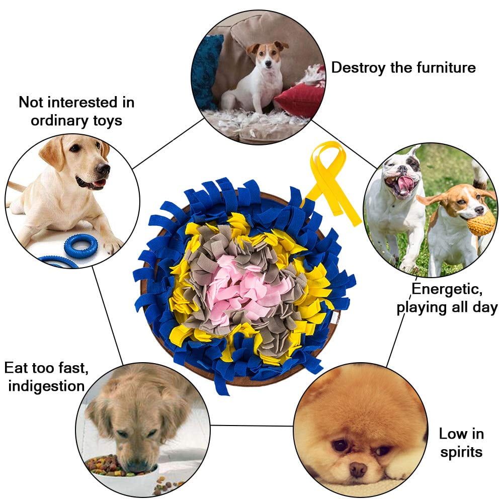 Dog Snuffle Mat Pet Puzzle Toy Sniffing Training Pad Activity Blanket Feeding Mat for Dog Release Stress Satisfies Dog s Natural Curiosity and