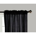 thumbnail image 4 of Gorgeous Home Linen 2pc MR2 Black Rod Pocket Window Curtain Semi-Sheer Light Filtering 54" wide X 95" Set of 2, 4 of 5