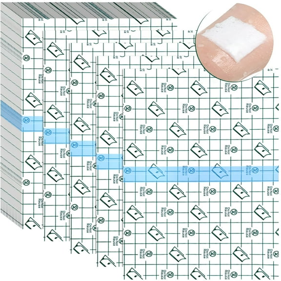 QARUN 2026 New 50 Pcs Waterproof Shower Bandage - 6X8" Transparent Adhesive Dressing, Large Wound Cover, Post-Surgical Protector