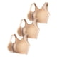 thumbnail image 1 of Gibobby Brasier con Cierre Frontal Push Up Hebilla frontal cómoda y sexy para mujer de 3 piezas sin sujetador con anillo de acero(Beige,Chico), 1 of 5