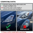 thumbnail image 3 of Spec-D Tuning Clear Headlights Compatible with 2010-2012 Nissan Altima L+R Pair Head Light Lamp Assembly, 3 of 7