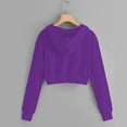 thumbnail image 3 of Holzkary Women's Casual Zip Up Drawstring Cropped Hoodie Hooded Crop Sweatshirts Jackets Top with Pockets Zipper Pocket Women Sweatshirt Tops Long Sleeve Casual Shirt Solid Women's Blouse Pp2 L, 3 of 4
