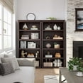 thumbnail image 5 of Jojoka 5 Tier Bookcase, Farmhouse Book Shelf with Storage Open Display Bookshelves, 67.4" Tall Book Case Wooden 5 Shelf Bookcase Home Decor Furniture for Home Office, Living Room, Bed Room - Cherry, 5 of 7