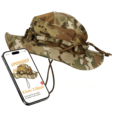 TELOLY Sun Hat Breathable Boonie Hats for Men Women Fishing Safari Bucket Hat Cap Hunting Outdoor Hiking Camping Breathable Boonie Hats for Men