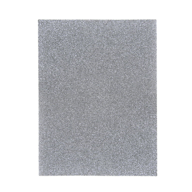 Silver Glitter Paper, For Craft, Size: 8 X 11 Inch