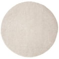 thumbnail image 2 of SAFAVIEH August Carlene Solid Plush Shag Area Rug, Beige, 10' x 10' Round - Large - Modern Design, Beige, Non-Shedding & Easy Cleaning, Ultra Plush Thick Pile, Ideal for Living Room, Bedroom, 2 of 9