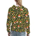 thumbnail image 7 of Lsque Mushroom Leaf Pattern Casual Women's Hoodie,Hooded Sweatshirt with Kangaroo Pocket,Pullover Hoodie with Eye-catching Drawstrings-XX-Large, 7 of 7