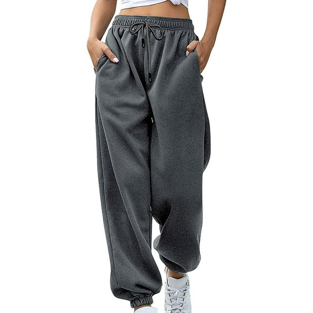 Dealovy Womens Sweatpants with Pockets Drawstring High Waist Jogger Pants Workout Athletic Running Trousers